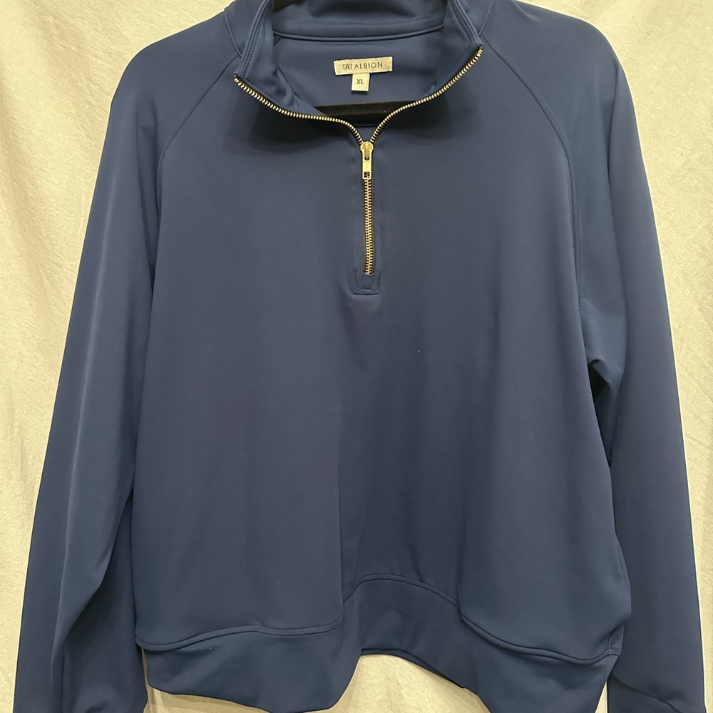 Albion Blue Quarter-Zip Pullover